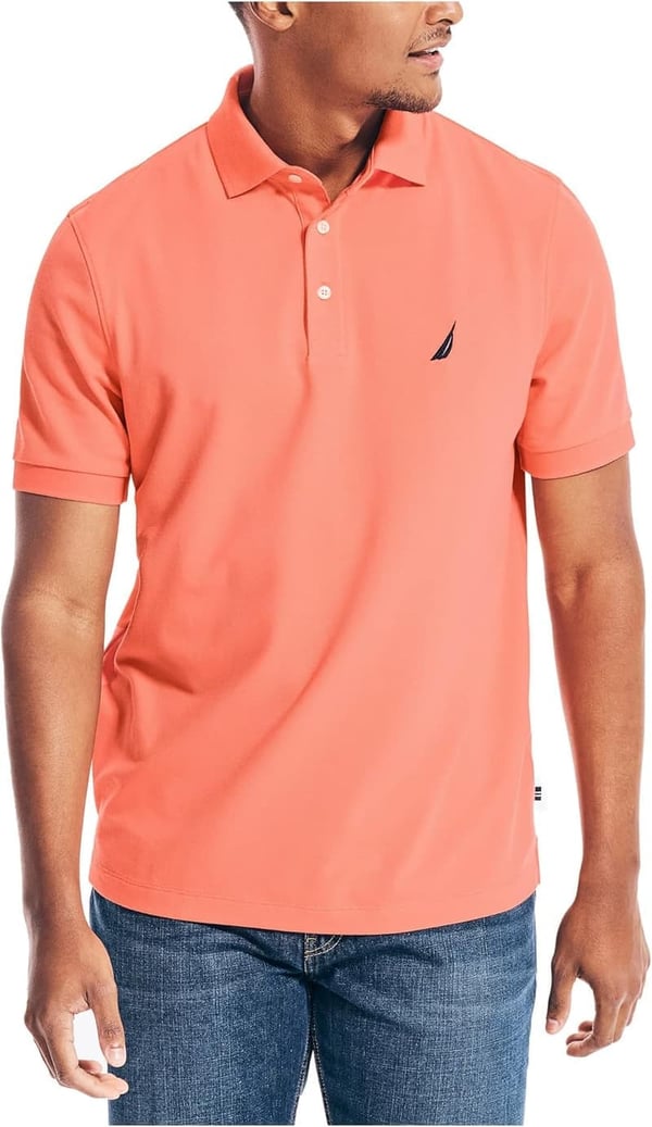Nautica Men's Stretch Cotton Pique Polo Shirt