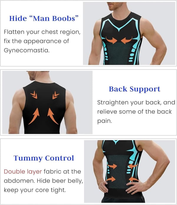 Men's Compression Tummy Control Workout Vest