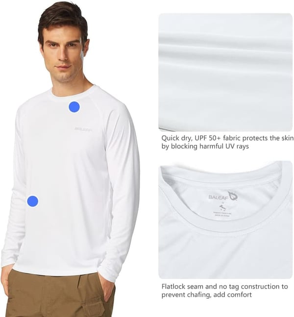 Men's UV Protection Long Sleeve Rash Guard - Quick Dry, UPF 50+