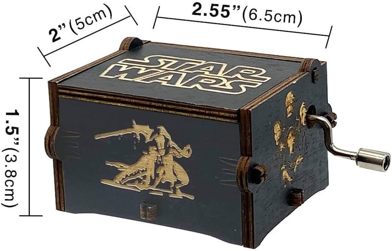 Star Wars Wooden Music Box - Unique Vintage Decor Gift