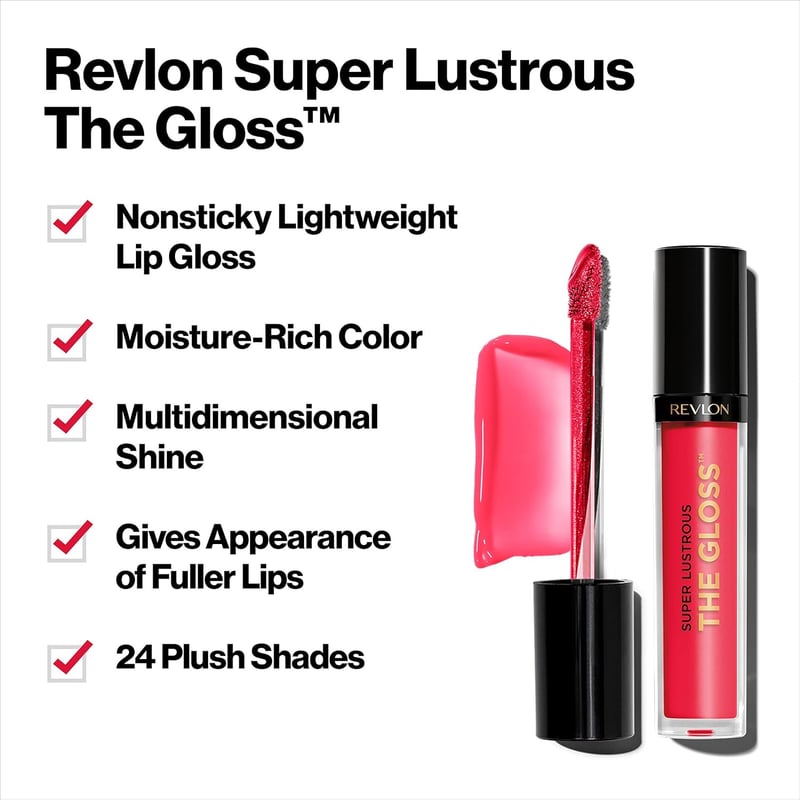 Revlon Super Lustrous Non-Sticky Hydrating Lip Gloss - Rosy Future