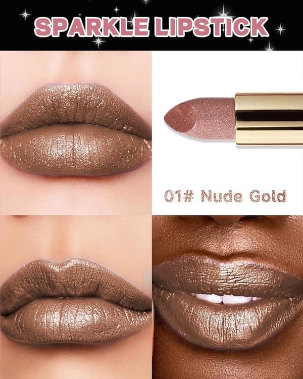 Mother's Day Diamond Glitter Lipstick & Shimmer Lip Gloss Set