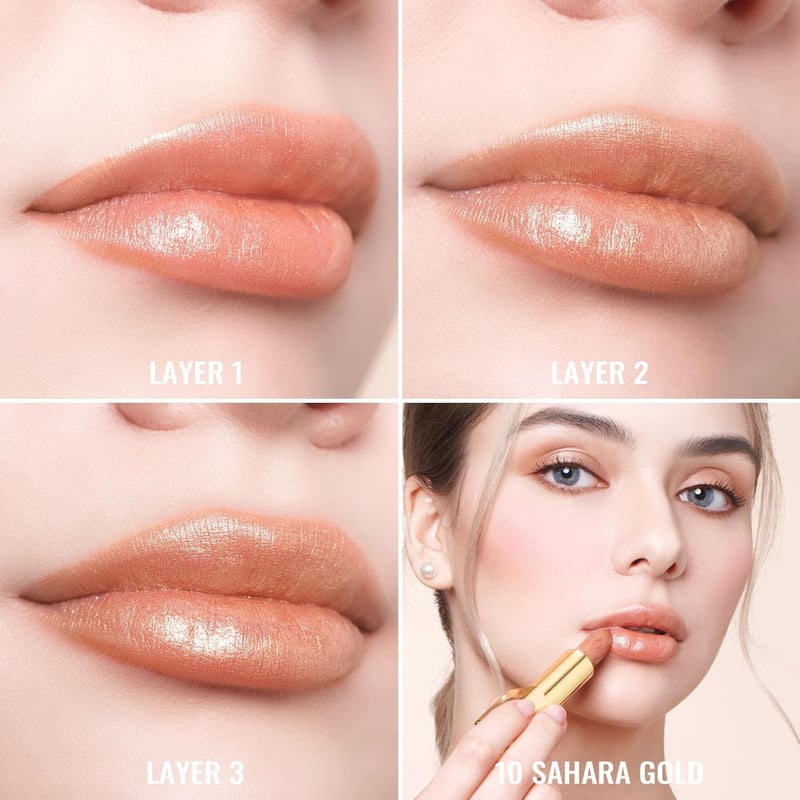 Christmas Gift: Oulac Sahara Gold Nude Lipstick - Vegan & Hydrating