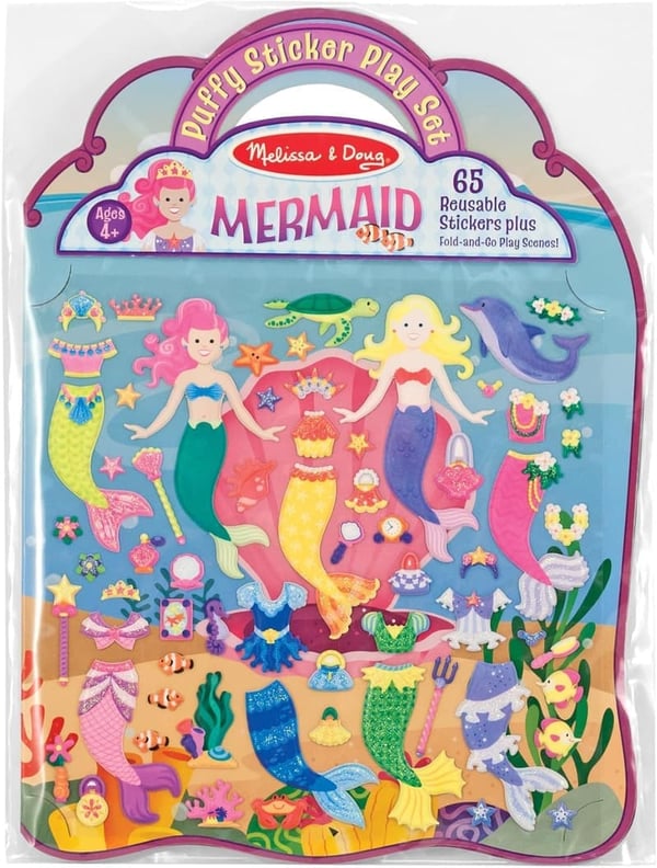 Mermaid Sticker Activity Book with 65 Reusable Stickers