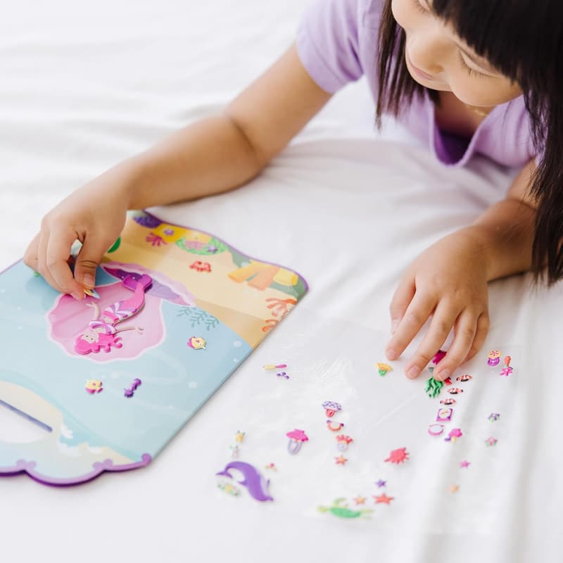 Mermaid Sticker Activity Book with 65 Reusable Stickers