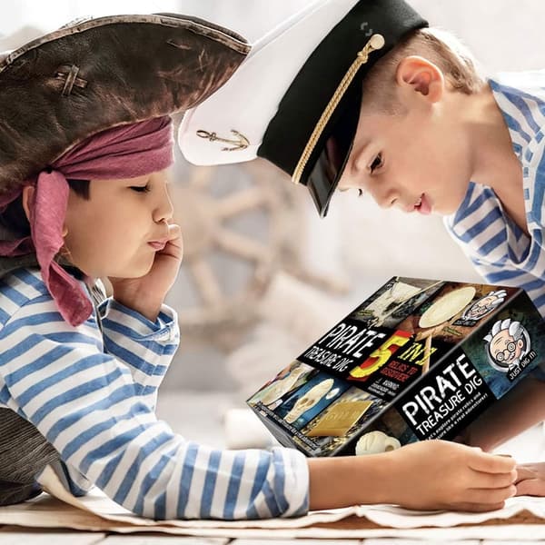 Pirate Treasure Dig Kit - Interactive Excavation Toys for Kids
