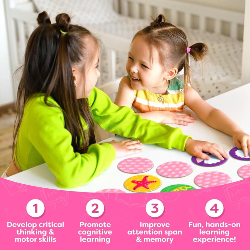 Mermaid Memory Game for Girls Ages 4-6 - 生日禮物