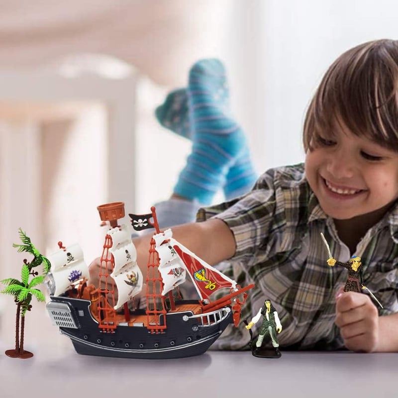 Pirate Boat Playset with Figures - Fun Toy for Kids Ages 3+