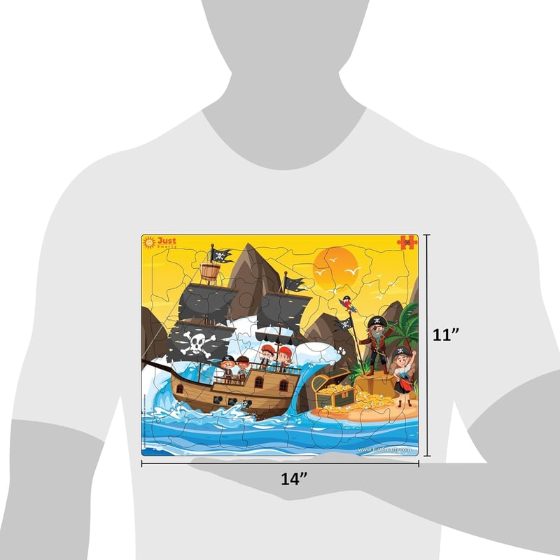 Pirate Jigsaw Puzzle - 56 Educational Pieces for Kids Ages 4-6