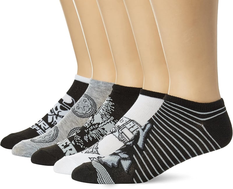 Star Wars Men's Black No Show Socks - 5 Pack, Sizes 10-13