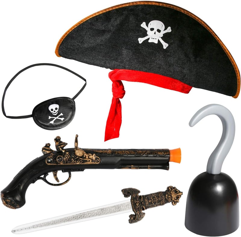Kids Pirate Costume Accessories Halloween Dress-Up Kit
