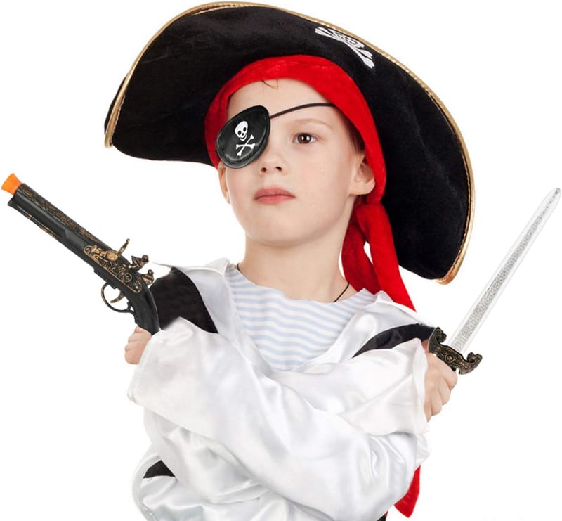 Kids Pirate Costume Accessories Halloween Dress-Up Kit