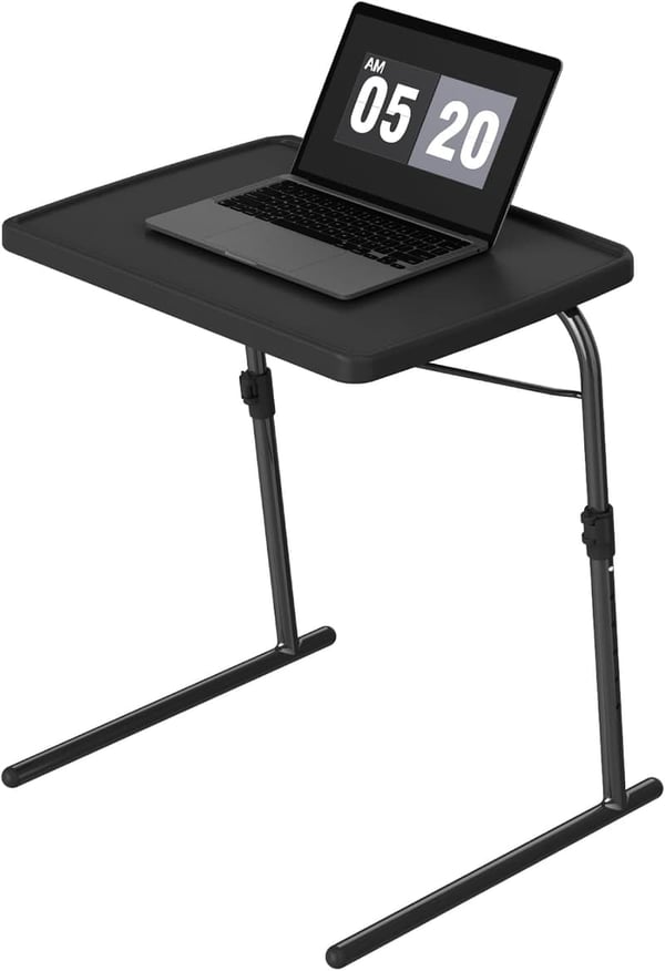 Portable Adjustable TV Tray Table with 6 Height & 3 Tilt Angles