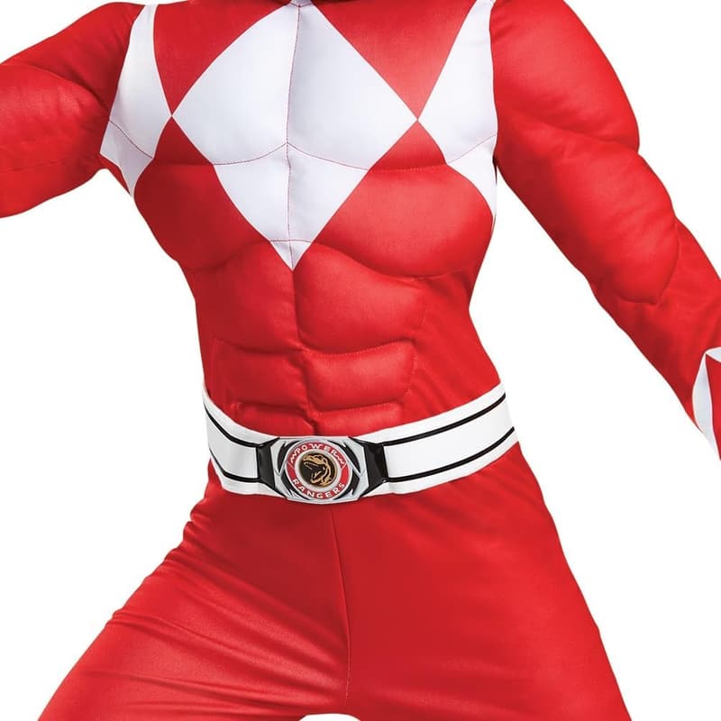 Official Power Rangers Red Ranger Muscle Costume with Mask