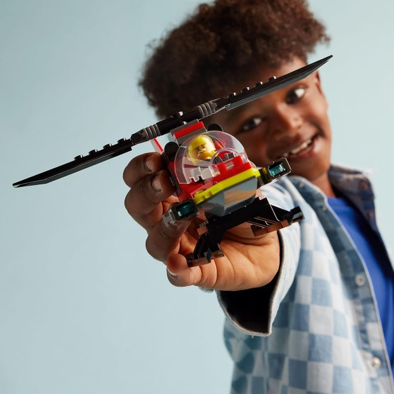 LEGO City Fire Rescue Helicopter Building Set for Kids Ages 5+