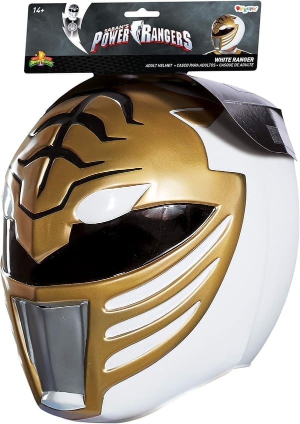 Men's White Ranger Adult Helmet Costume Accessory