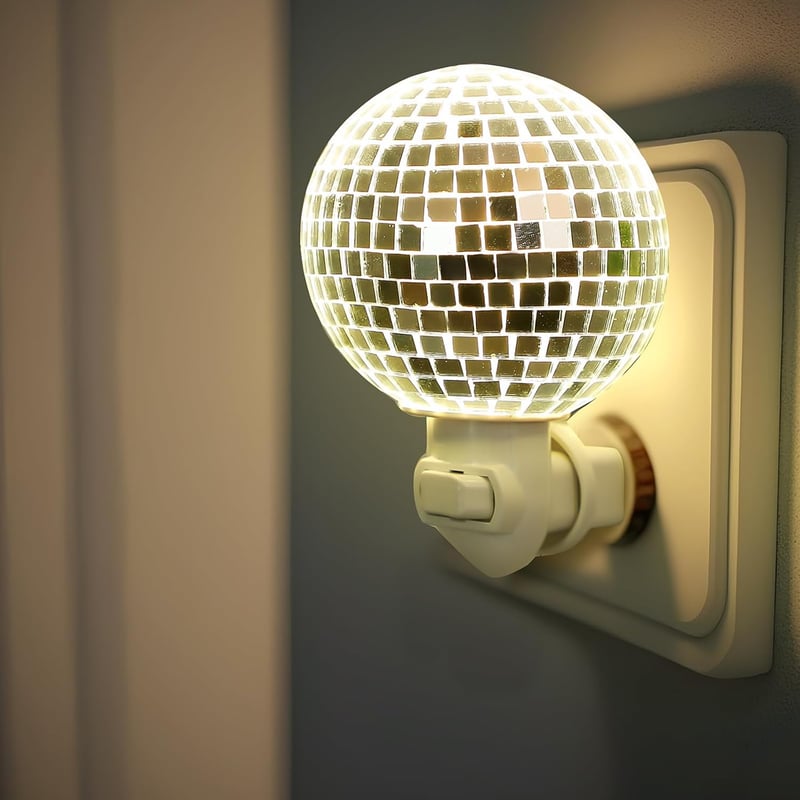 Disco Ball Night Light - LED Mirror Lamp for Home Decor