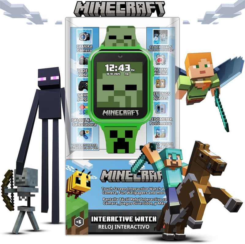 Interactive Minecraft Kids Smartwatch with Games & Camera