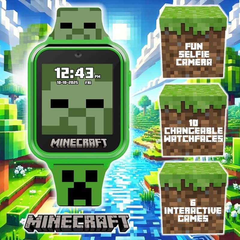 Interactive Minecraft Kids Smartwatch with Games & Camera