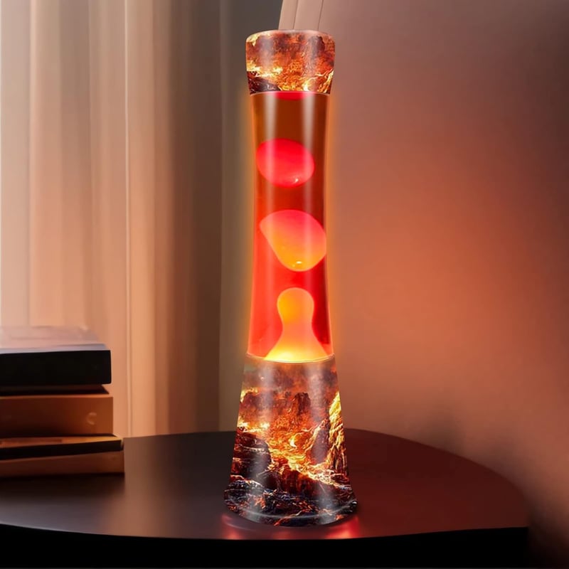 16-Inch Volcano Lava Lamp with Orange Liquid – Home Decor Night Light