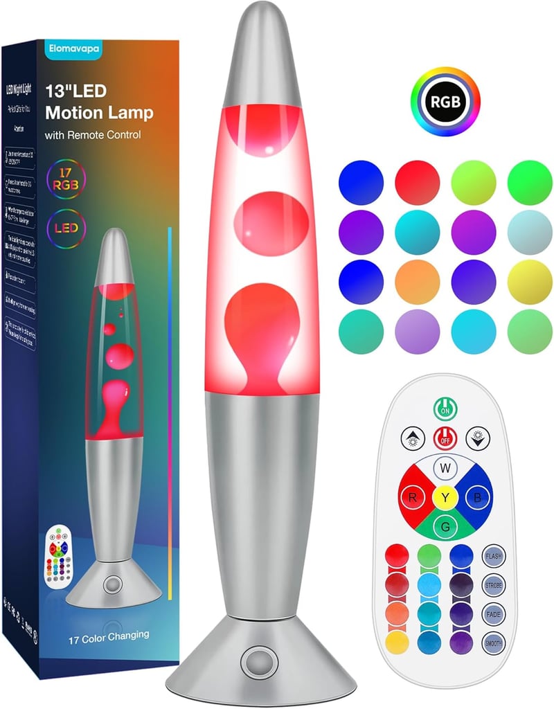 Color-Changing LED Motion Lamp with Remote - 13.5