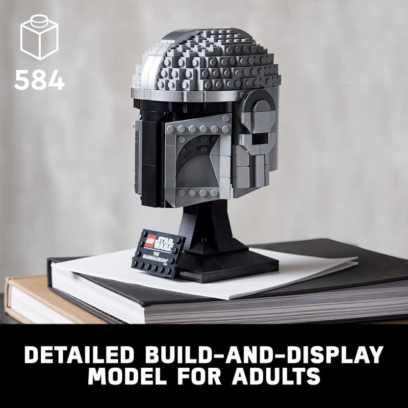LEGO Star Wars Mandalorian Helmet 75328 Model Kit for Adults