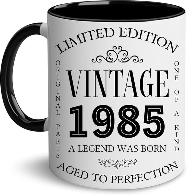 40th Birthday Vintage Coffee Mug for Men and Women