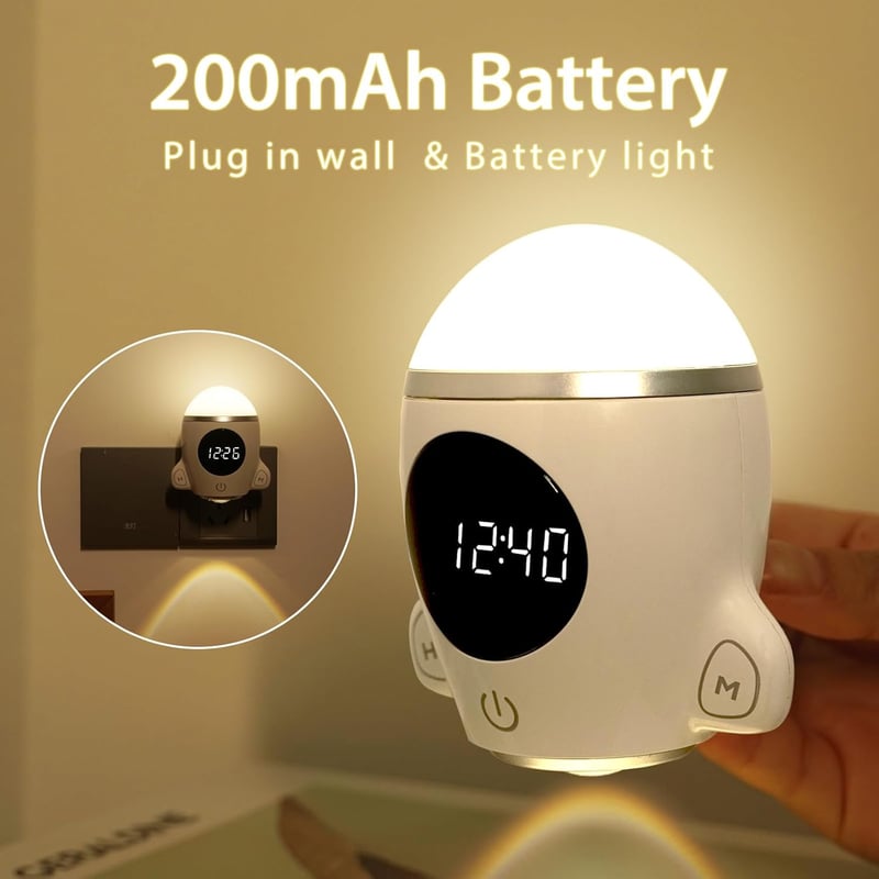 Rocket LED Night Light with Remote & Rechargeable Battery for Kids