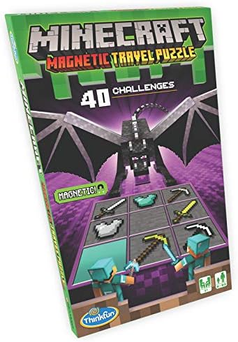 Minecraft Magnetic Travel Puzzle Logic Game - STEM Toy for Kids 8+