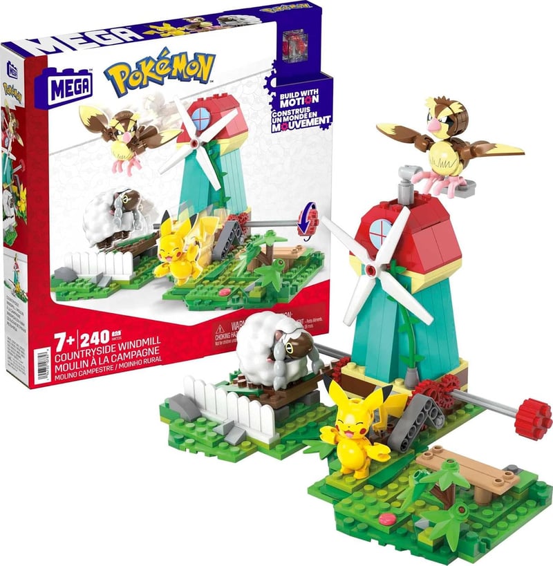 Pokémon Building Toy Set: Countryside Windmill with 240 Pieces