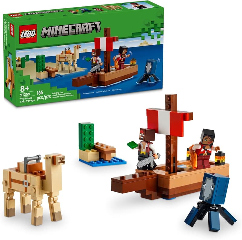 LEGO Minecraft Pirate Ship Voyage Playset for Kids