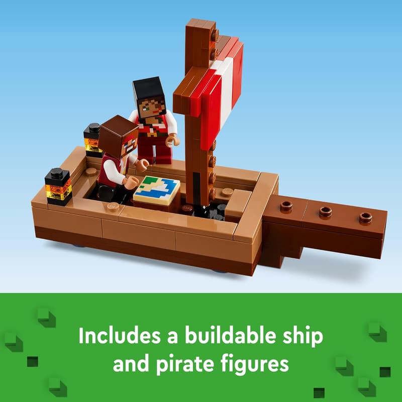 LEGO Minecraft Pirate Ship Voyage Playset for Kids