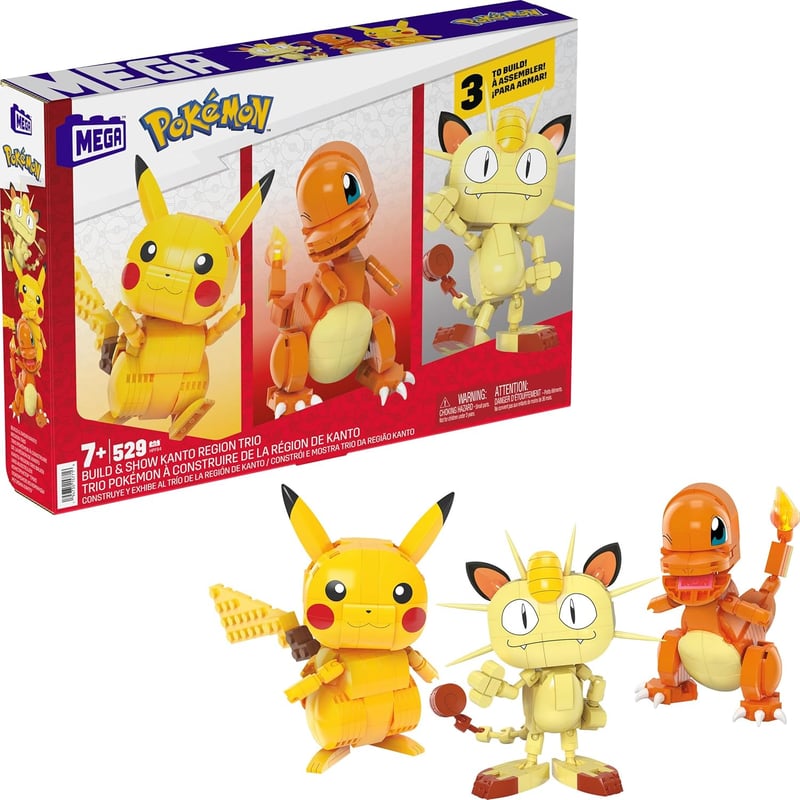 Kanto Region Pokémon Building Set - 529 Pieces, 3 Characters