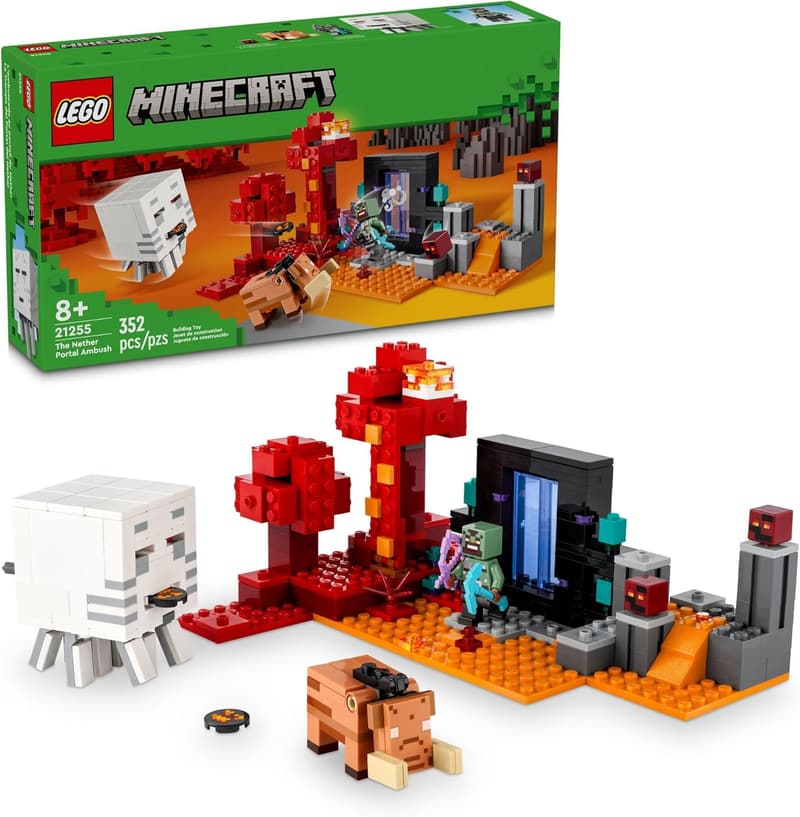 Minecraft The Nether Portal Ambush Adventure Set for Kids