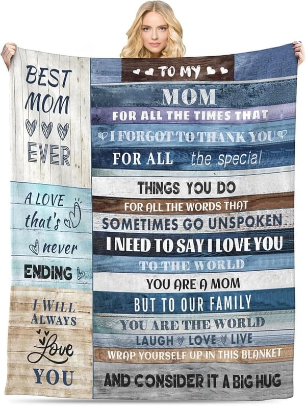 Mother's Day Soft Flannel Throw Blanket Gift for Mom (60x80)