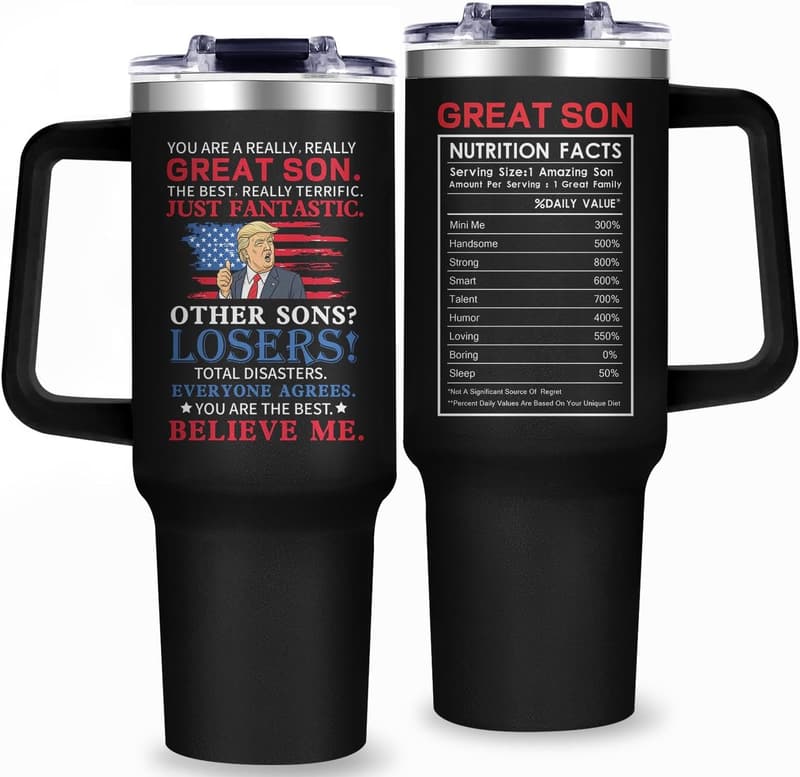 Funny 40oz Tumbler Gift for Son from Parents