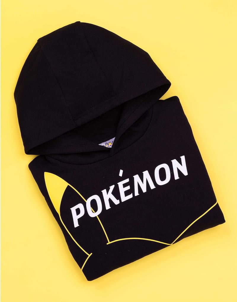 Pikachu Black Pullover Hoodie for Boys