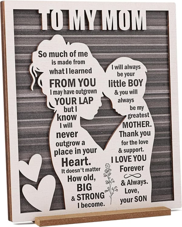 Mother's Day Rustic Plaque Gift from Son
