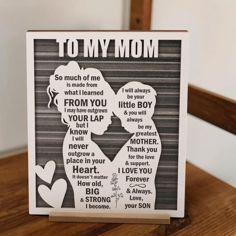 Mother's Day Rustic Plaque Gift from Son