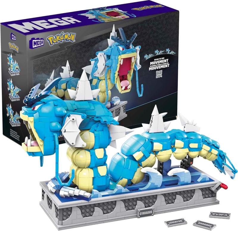Pokémon Gyarados Building Set - 2186 Moving Pieces