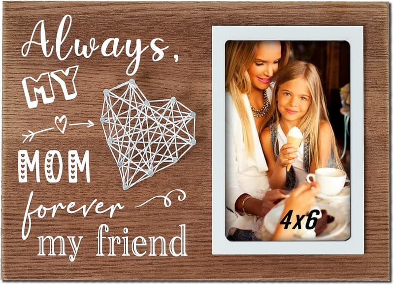 Mother's Birthday Gift: Heart String Picture Frame 4x6 Inches
