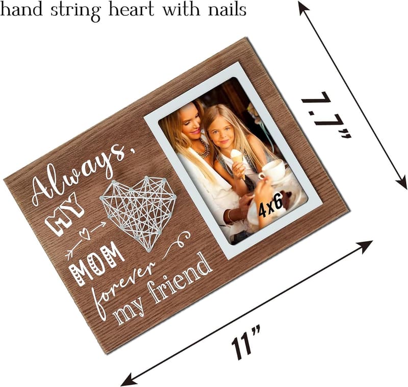 Mother's Birthday Gift: Heart String Picture Frame 4x6 Inches