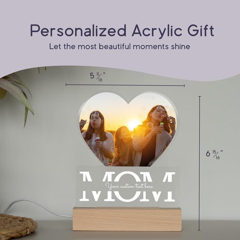 Personalized LED Acrylic Plaque for Mother's Day