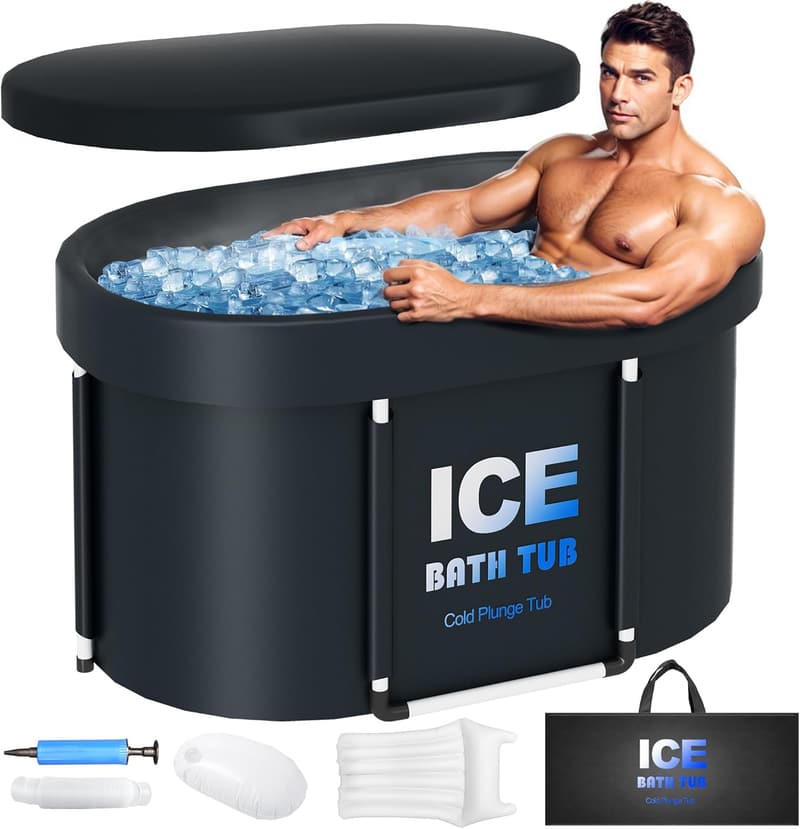 Portable Cold Plunge Tub for Athletes, 130 Gal Capacity