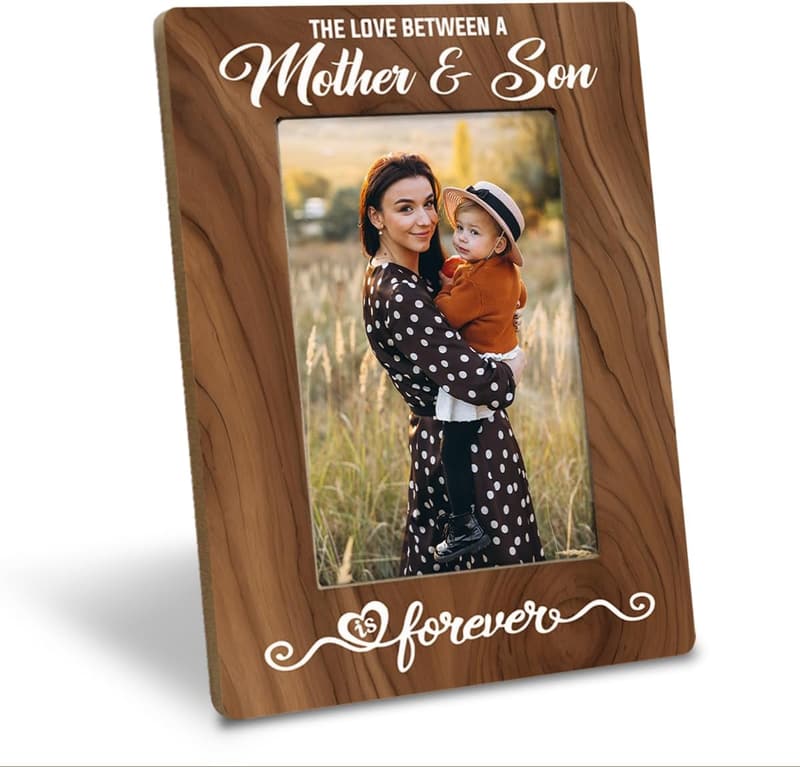 Mother's Day Farmhouse Photo Frame for Mom - Holds 4x6 Inch Photo