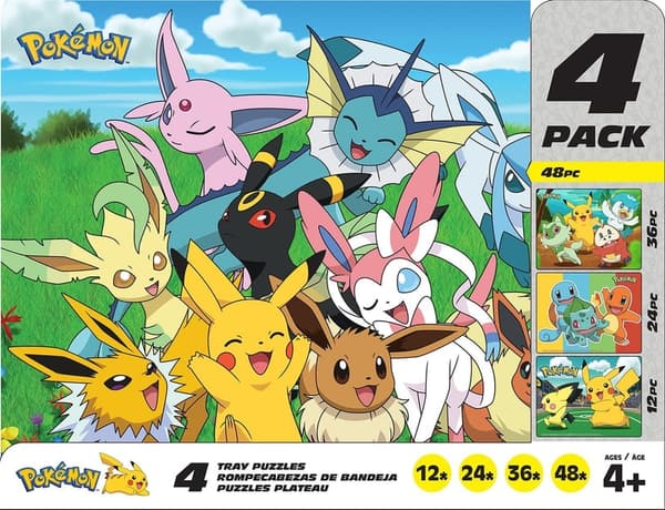 Pokémon Play Time Preschool Puzzle Set - Four 12-48 Piece Trays