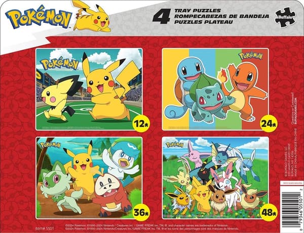 Pokémon Play Time Preschool Puzzle Set - Four 12-48 Piece Trays