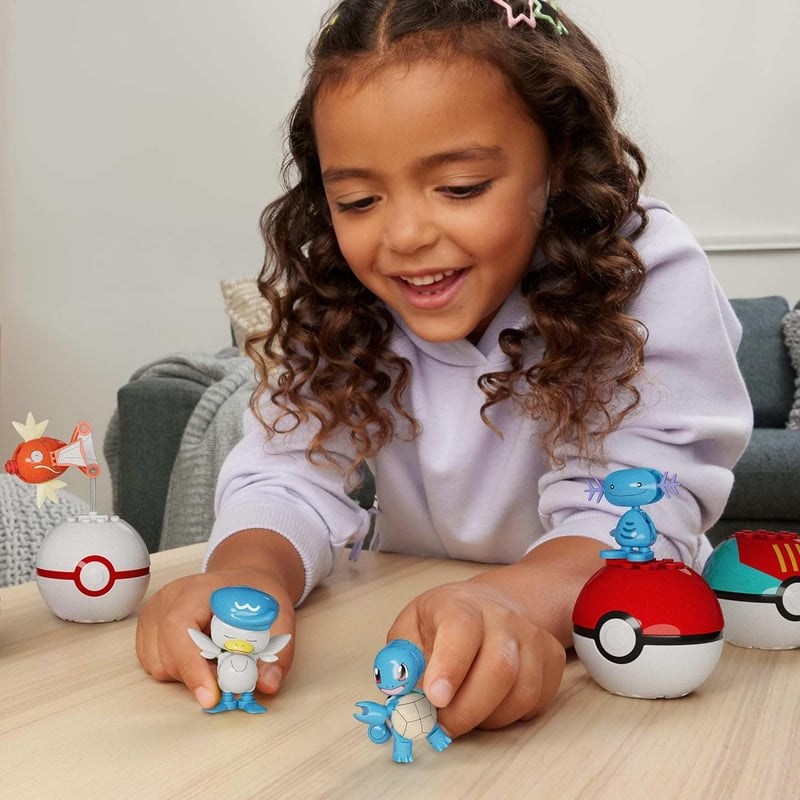 Water-Type Pokémon Action Figure Building Set, 79 Pieces