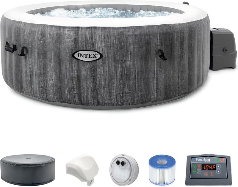 Deluxe Inflatable Spa Set for 4 with Wireless Control Panel
