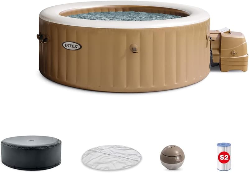Inflatable 4-Person Hot Tub with Energy Efficient Cover